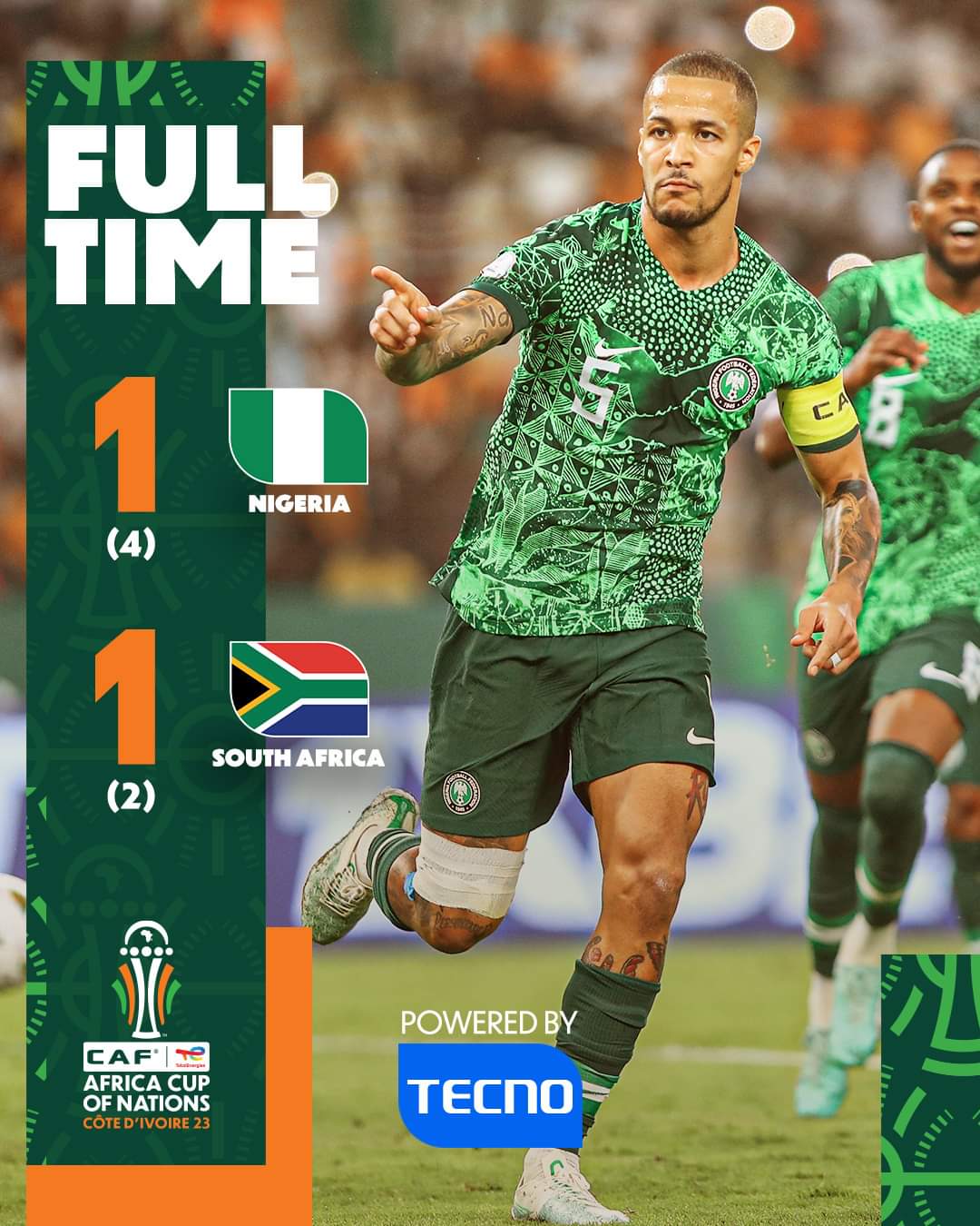 Finale CAN 2023 : Le Nigeria, premier qualifié après une séance de tirs aux buts