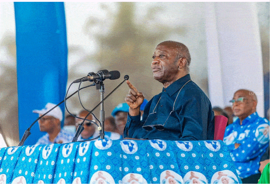  Gbagbo à Ficgayo : « Ouattara n’aura pas de 4ᵉ mandat ! »