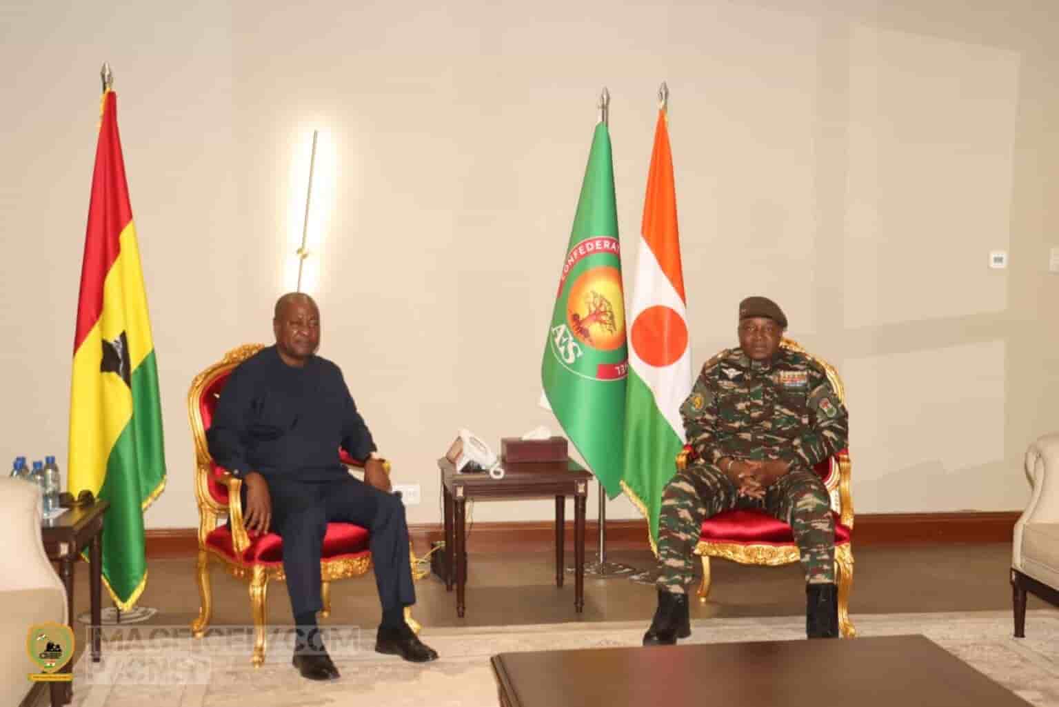 Niger : John Dramani Mahama et  Abdourahamane Tiani abordent plusieurs sujets d’intérêt commun 