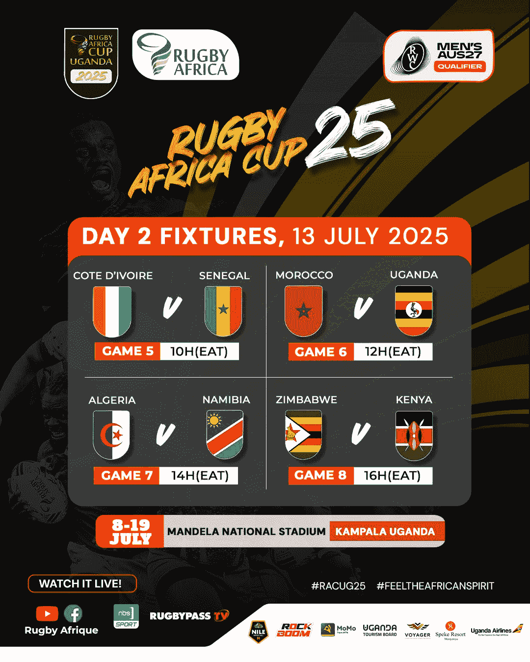 Rugby Africa Cup 2025 : les demi-finales en ligne de mire à Kampala