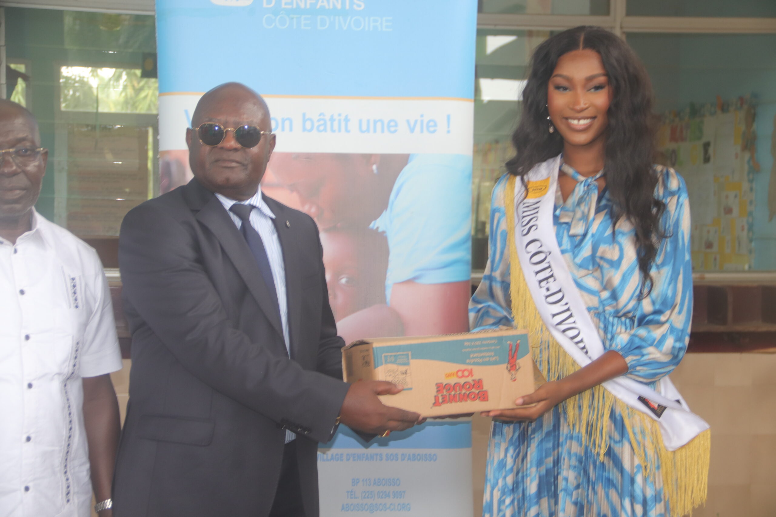 Miss Côte d’Ivoire 2024 : Marie Emmanuelle Diamala fait des dons au village SOS d’Aboisso